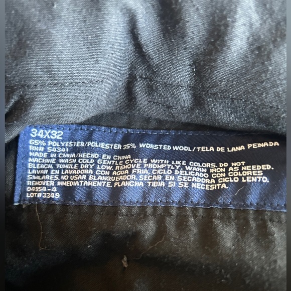 Stafford 34x32 Gray Worsted Wool Blend Men’s Dress Pants / Slacks - Picture 4 of 8